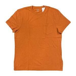 NWT J. Crew Men's Rustic Amber Heathered Washed Jersey Pocket Tee - SIZE M